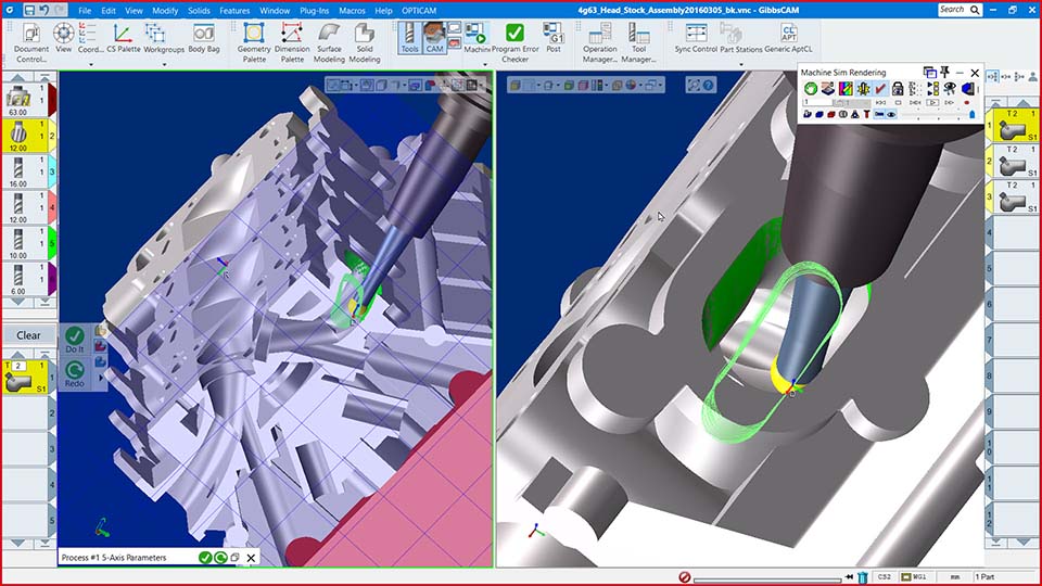 Strategy of porting 5-axis in the GibbsCAM